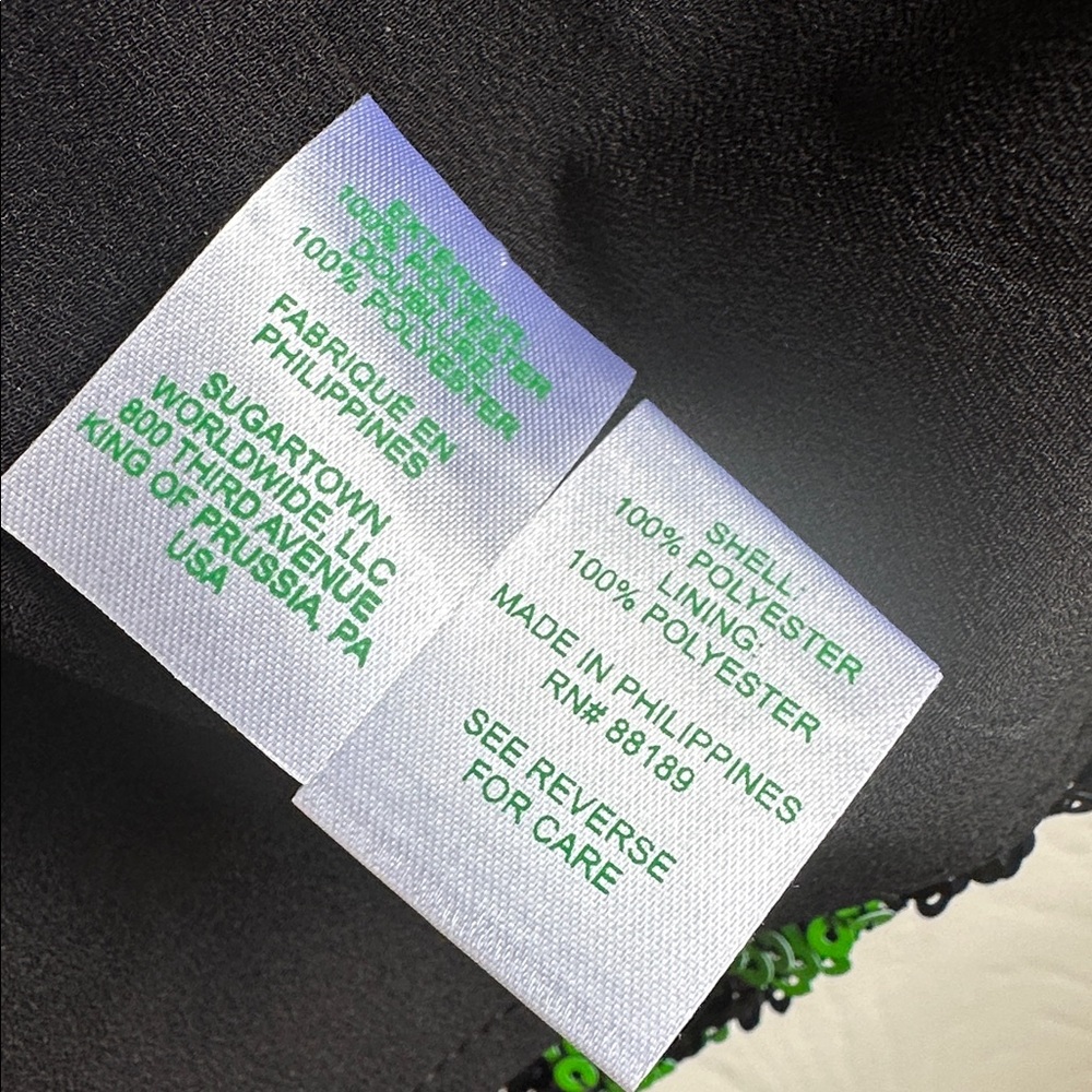 Lilly Pulitzer Black Dress with Green Sequin Detail - Picture 4 of 7